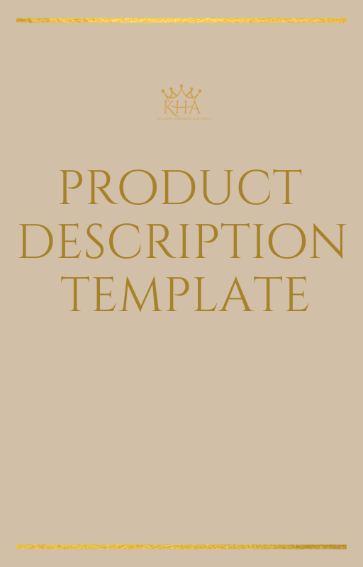High Converting Product Description Template
