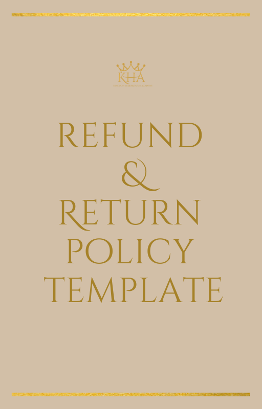 Refund & Return Policy Template